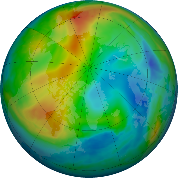 Arctic ozone map for 16 December 2008